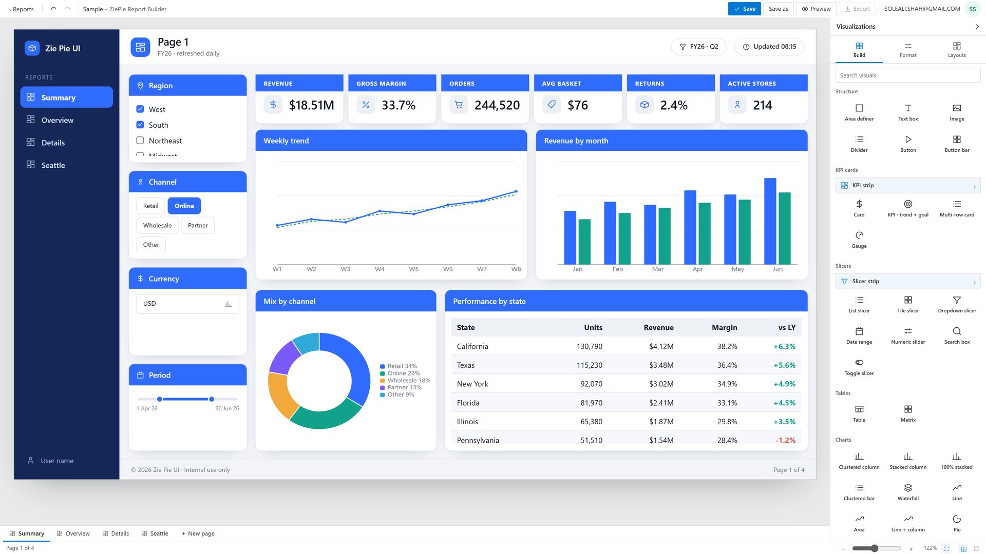 power bi report builder